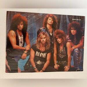 Vintage Glam Metal Babylon A.D. pinup - Bold Black & Blue